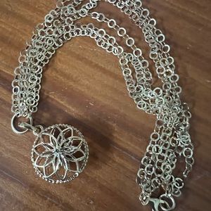 Technibond Yellow gold Diamond cut Necklace and Enhancer